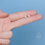 Extra Tiny CZ Star Stud Earrings in Sterling Silver, Silver, Gold or Rose Gold, Star Earrings, Tiny Star Earrings