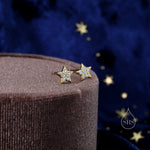 Extra Tiny CZ Star Stud Earrings in Sterling Silver, Silver, Gold or Rose Gold, Star Earrings, Tiny Star Earrings