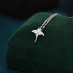 Manta Ray Pendant Necklace in Sterling Silver, Ray Fish Necklace, Stingray Necklace