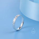 Sterling Silver Hammered Ring, Silver Band Hammered Finish, US 5-8, Organic Shape Hammered Ring