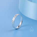 Organic Shape Hammered Stacking Ring