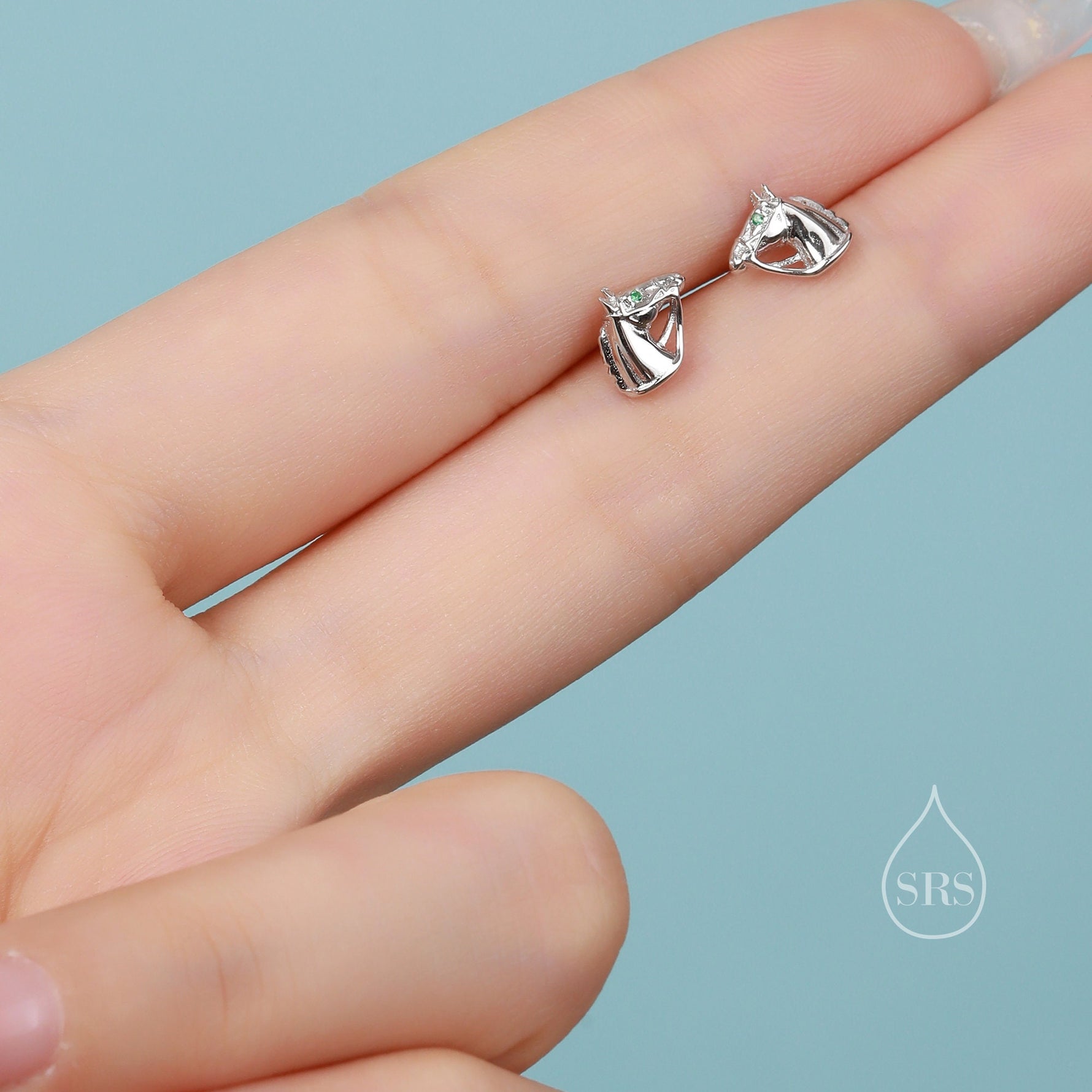 Horse Head Stud Earrings in Sterling Silver, Silver or Gold, Horse Earrings, Horse Stud, Tiny Horse Earrings