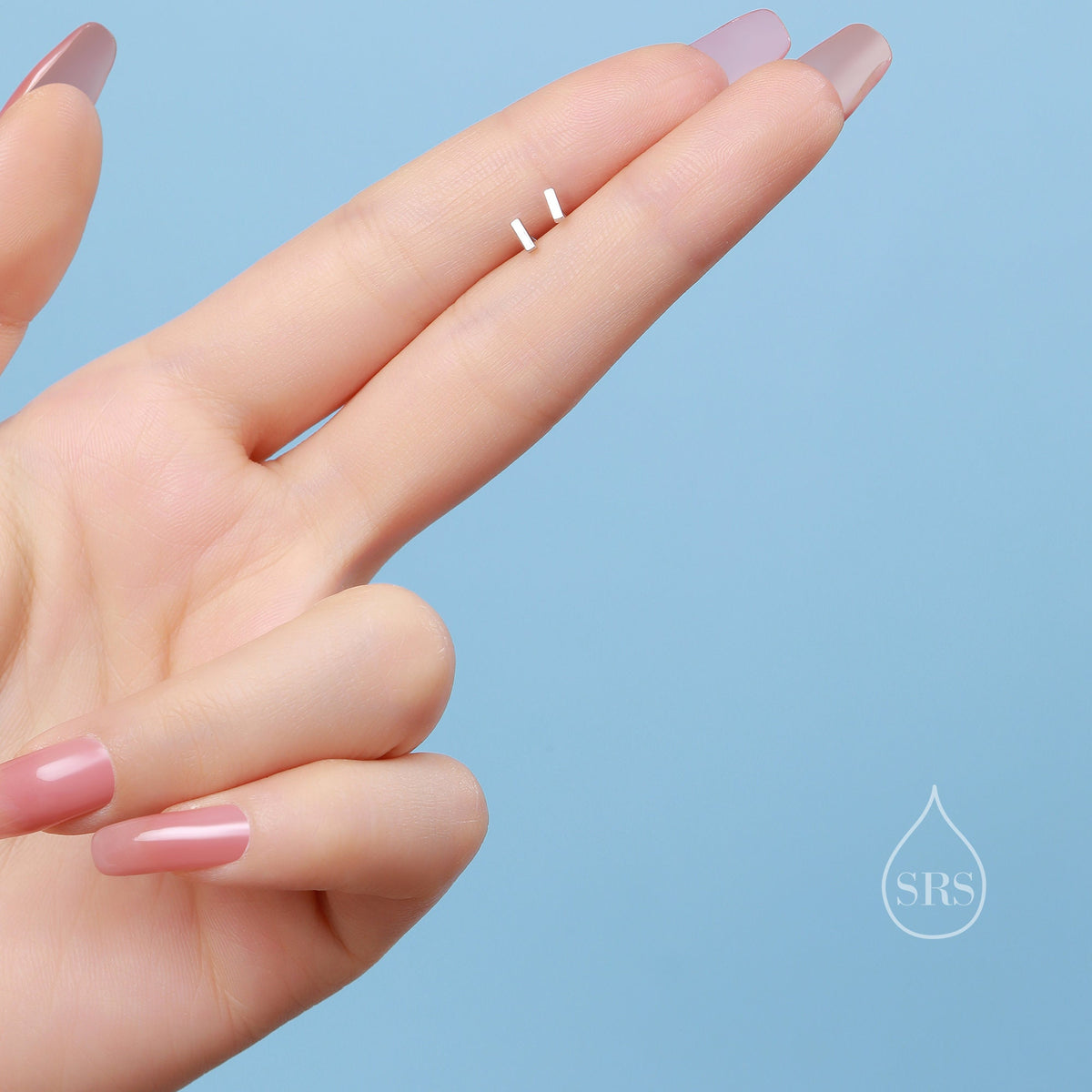 Tiny 4mm Bar Screw Back Earrings in Sterling Silver, Silver, Gold or Rose Gold, Piercing Jewellery, Helix Earrings, Cartilage Earrings