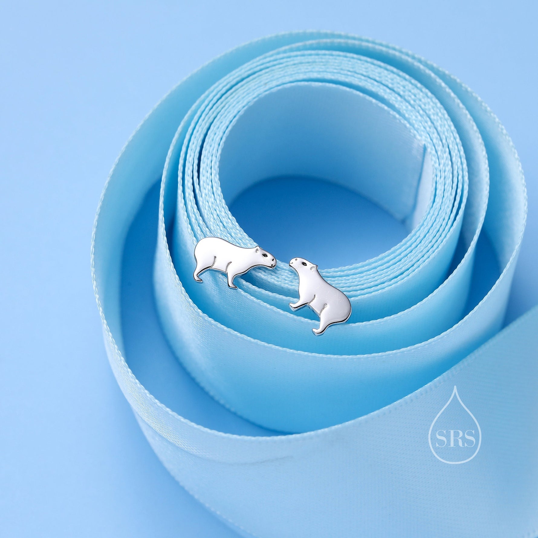 Capybara Stud Earrings in Sterling Silver - Cute Animal Earrings - Pantanal Animal - Fun, Whimsical