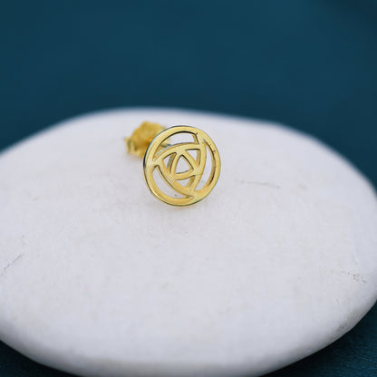 Mackintosh Rose Stud Earrings in Sterling Silver - Scottish Design Flower Earrings - Cute, Fun, Whimsical