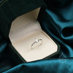 Fire Opal Droplet Ring in Sterling Silver, US 5 - 8, 4x6mm, Prong Set, Lab Opal Stone Ring, White Opal Ring