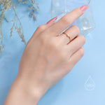 Genuine Tiny Freshwater Pearl Ring in Sterling Silver, Gold Coated Sterling Silver, Natural Small Pearl Ring, Real Pearl Ring in US 5 - 8
