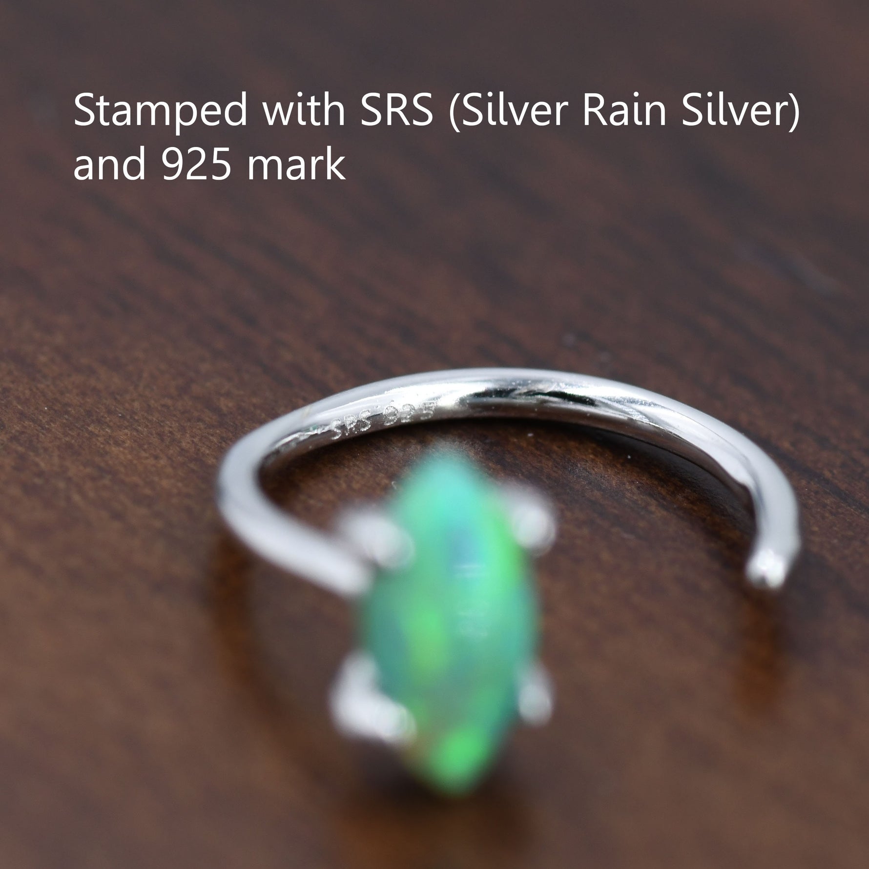 Mint Green Opal Marquise Huggie Hoop Earrings in Sterling Silver, Tiny Opal Open Hoop Earrings, Opal Pull Through Threaders, Half Hoops
