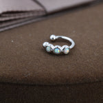 White Opal Ear Cuffs