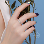 Organic Shape Hammered Stacking Ring