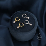 Tiny Mother of Pearl Huggie Hoop Earrings in Sterling Silver, Simple Pearl Dangle Earrings, Gold and Silver
