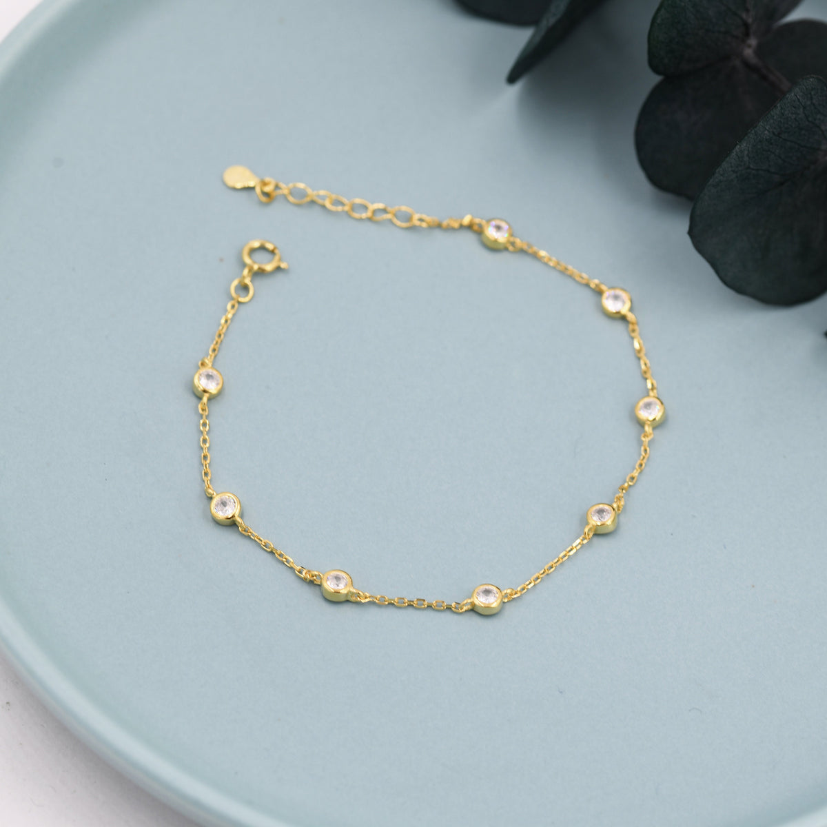 CZ Floating Station Bracelet / Anklet