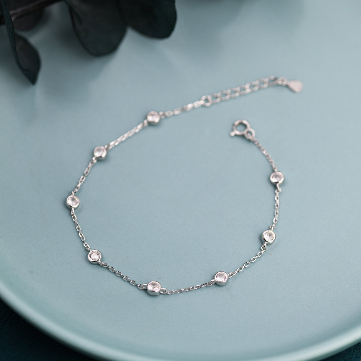 CZ Floating Station Bracelet / Anklet