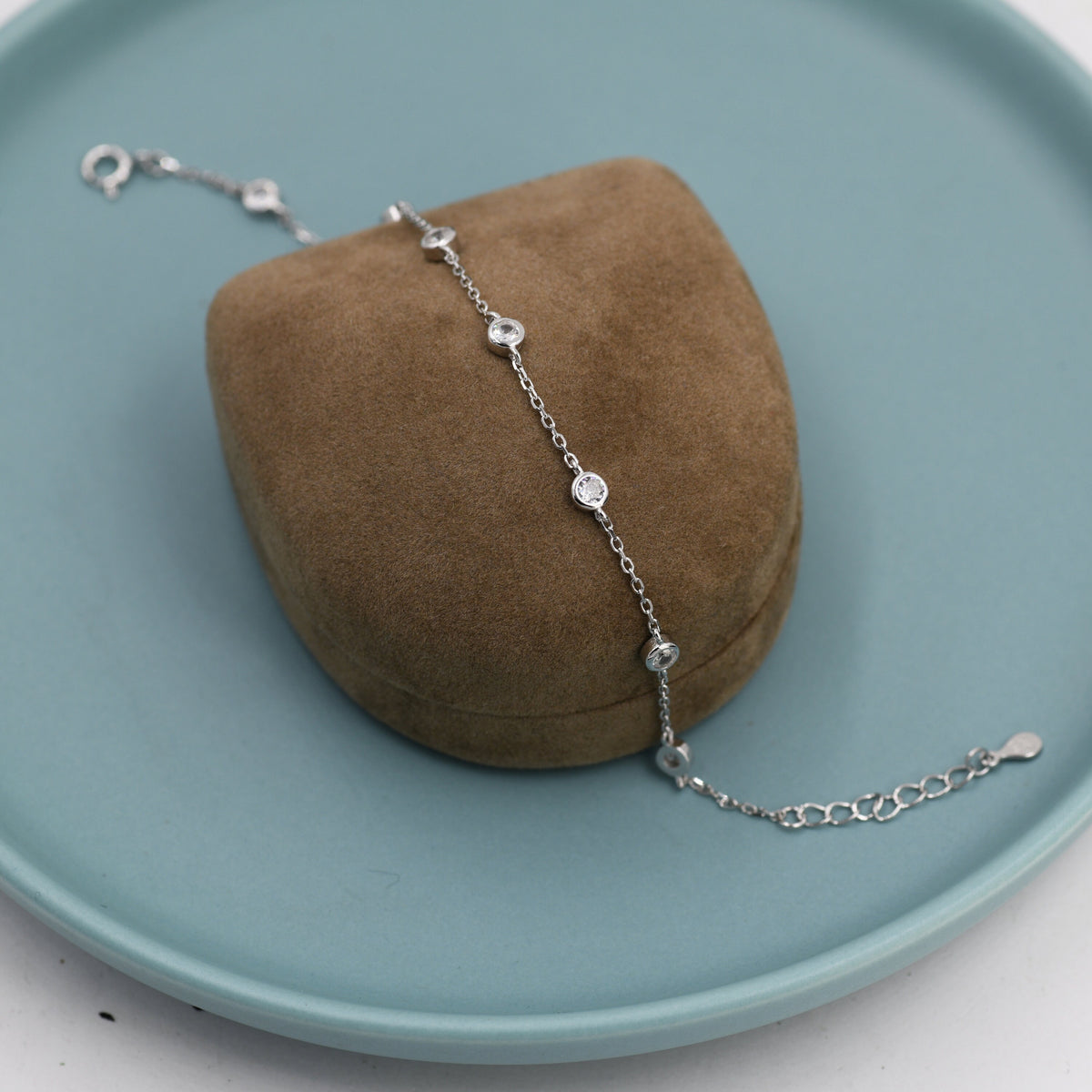 CZ Floating Station Bracelet / Anklet