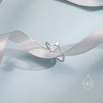 CZ Double Star Open Ring