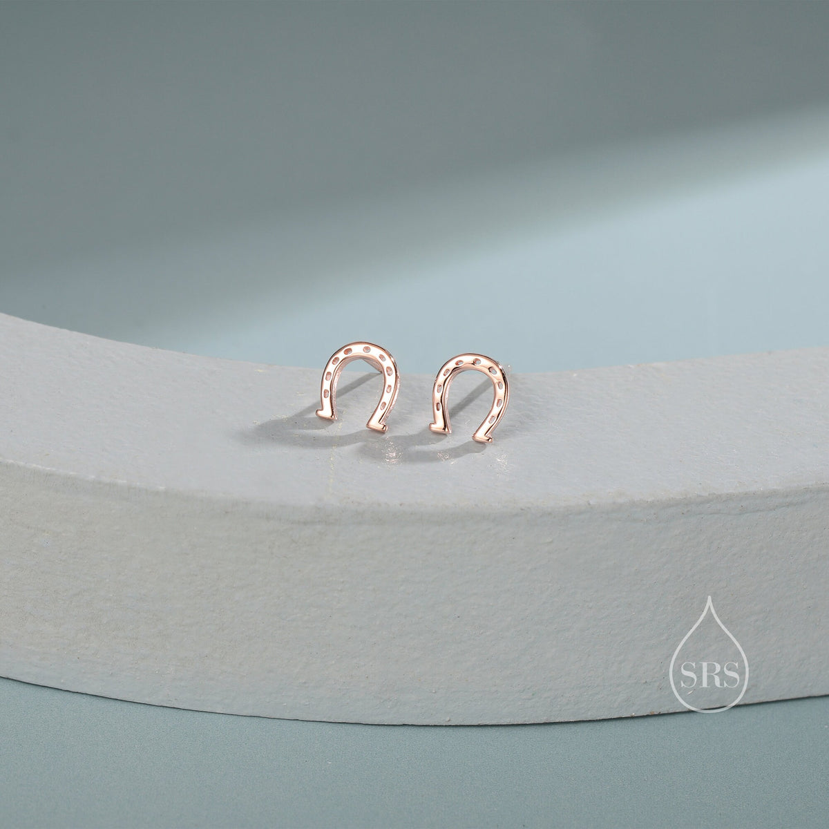 Tiny Horseshoe Stud Earrings in Sterling Silver, Silver, Gold or Rose Gold, Horse Shoe Stud, Horse Shoe Earrings, Horseshoe Good Luck Charms