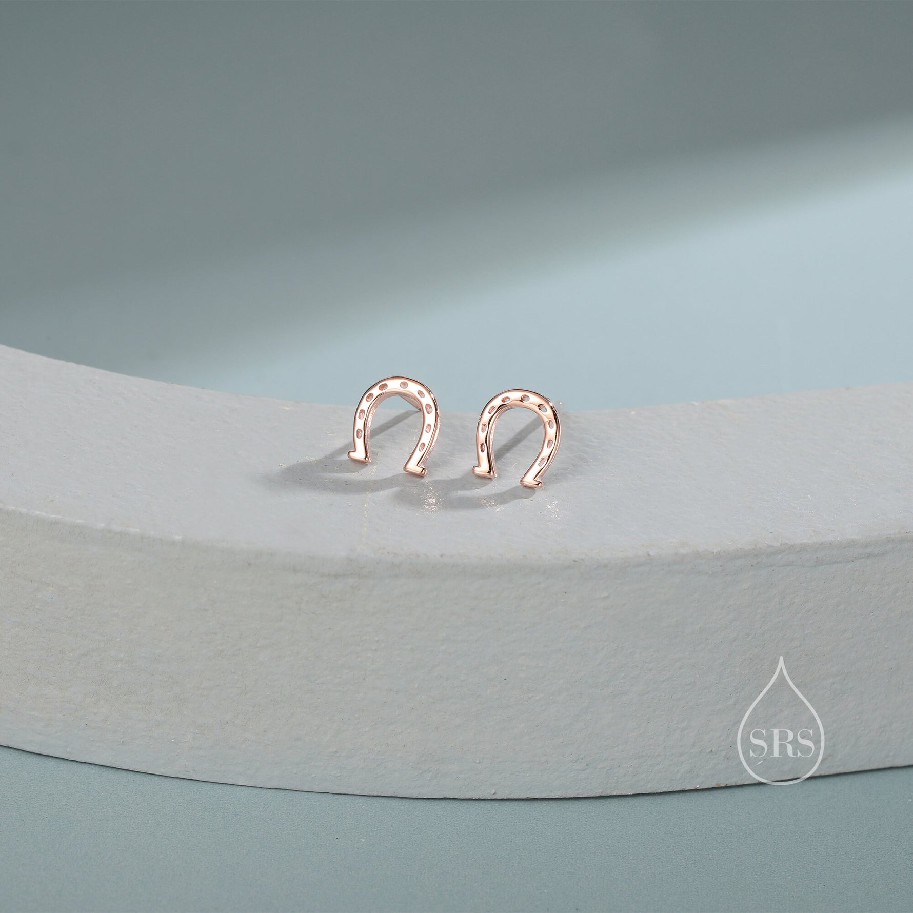 Tiny Horseshoe Stud Earrings in Sterling Silver, Silver, Gold or Rose Gold, Horse Shoe Stud, Horse Shoe Earrings, Horseshoe Good Luck Charms