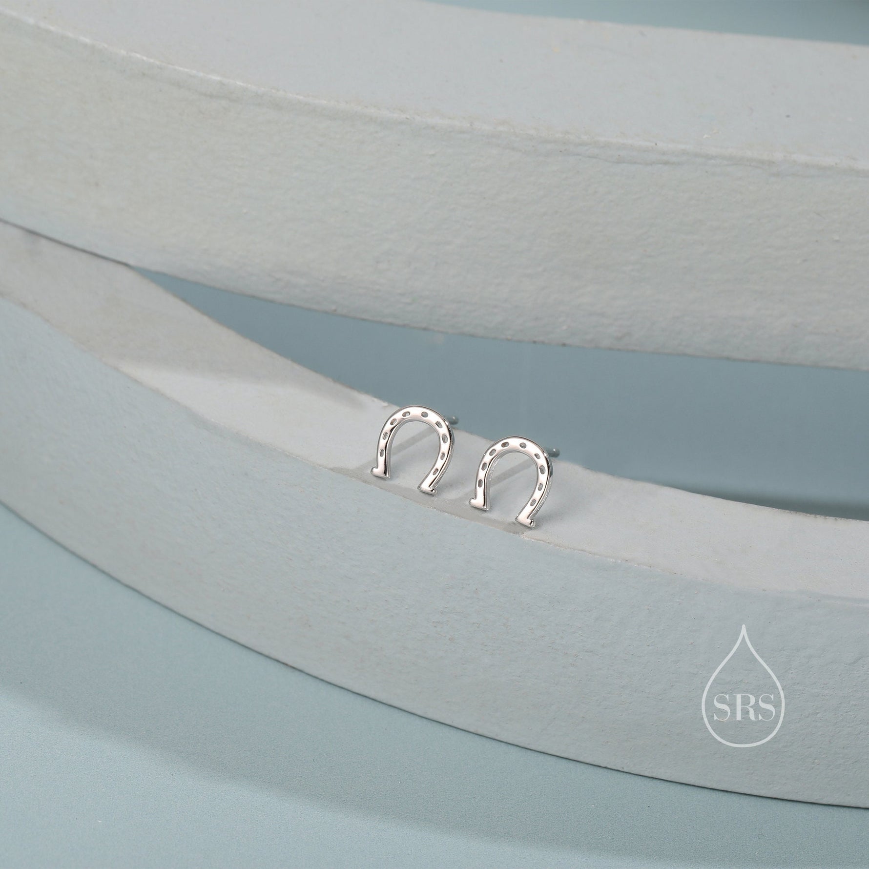 Tiny Horseshoe Stud Earrings in Sterling Silver, Silver, Gold or Rose Gold, Horse Shoe Stud, Horse Shoe Earrings, Horseshoe Good Luck Charms