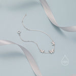 CZ Butterfly Floating Bracelet in Sterling Silver, Silver or Gold or Rose gold, Satellite Crystal Bracelet, Solid Silver Bracelet