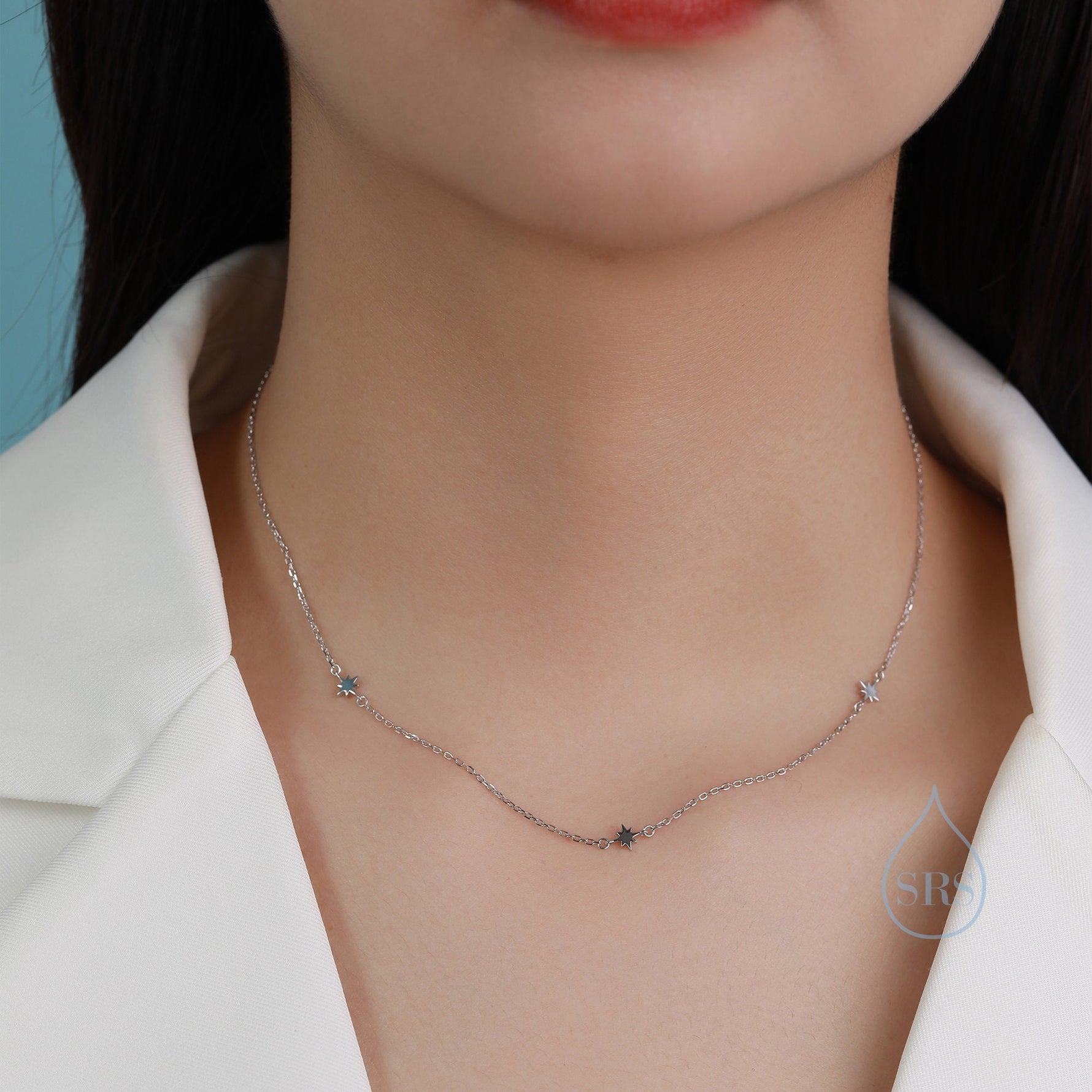 Starburst Bracelet/Necklace in Sterling Silver, North Star Bracelet/ Necklace, Sunburst/Star Bracelet/ Necklace, Star Motif