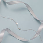 CZ Crystal and Butterfly Floating Bracelet in Sterling Silver, Silver or Gold or Rose gold, Satellite Bracelet, Solid Silver Bracelet