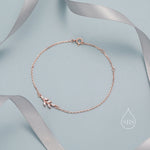 Green CZ Olive Leaf Motif Bracelet