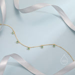 Emerald Green CZ Dangle Bracelet in Sterling Silver, Silver or Gold or Rose Gold, Satellite Crystal Bracelet