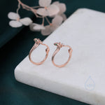 Cobra Snake Huggie Hoops in Sterling Silver, Gold, Rose Gold or Black, 8mm or 12mm, Snake Earrings, Snake Hoops