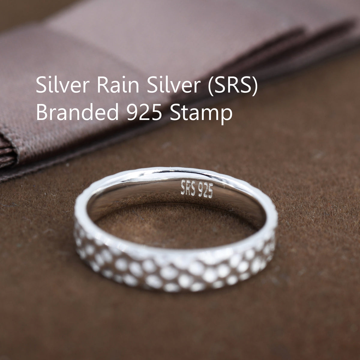 Organic Shape Hammered Stacking Ring