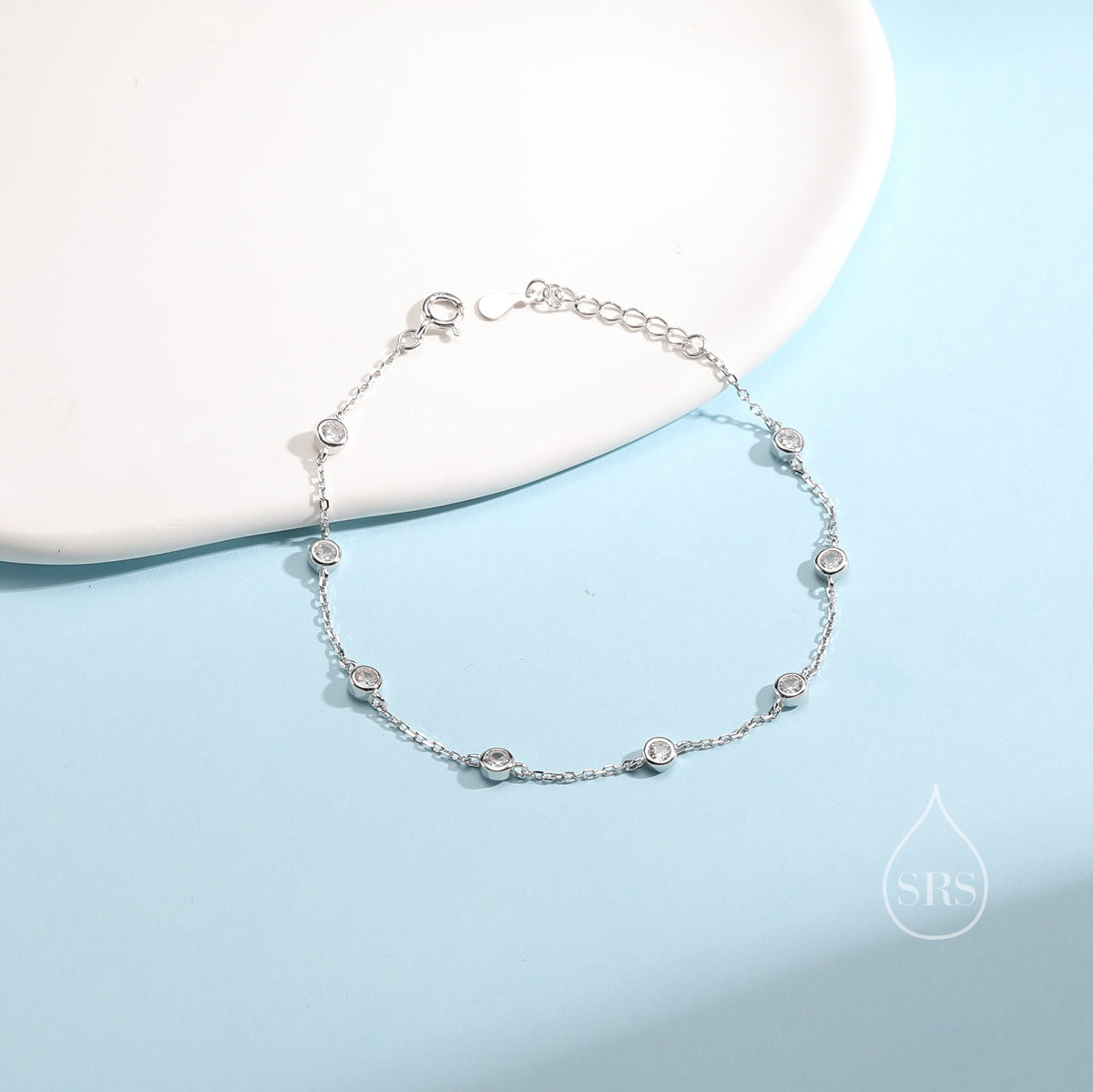 CZ Floating Station Bracelet / Anklet