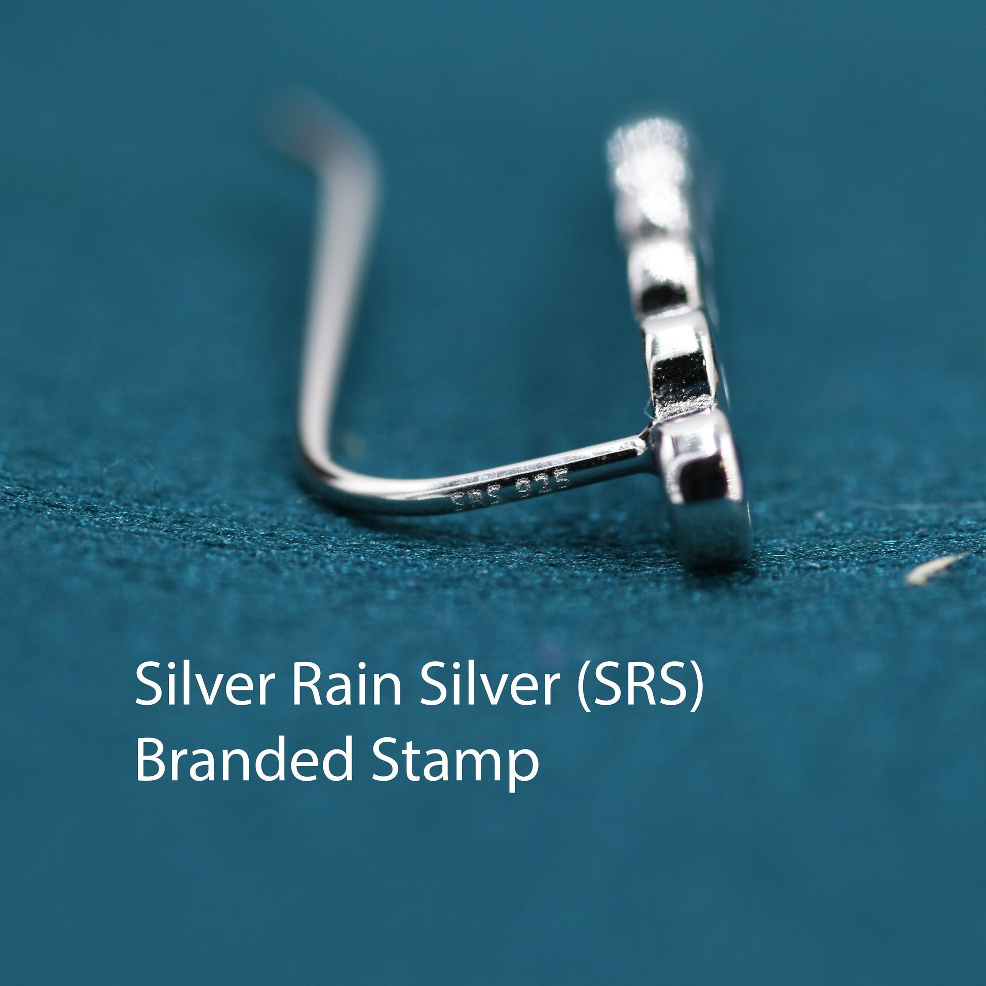 Rainbow Droplet CZ Cluster Crawler Earrings in Sterling Silver, Silver or Gold, Pear CZ Cluster Crawler, Cluster Earrings