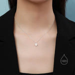 Sterling Silver Water lily Lotus Flower Blossom Pendant Necklace with Partial 18ct Gold Plating, Sweet Cute Pretty Jewellery