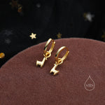 Llama Huggie Hoop Earrings in Sterling Silver, Alpaca Huggie Hoops, Silver or Gold, Detachable Llama Alpaca Earrings