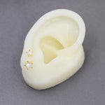 CZ Star Stud Earrings in Sterling Silver, Silver or Gold, Tiny Star Earrings, Solid Silver Small Crystal Star Earrings