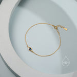 Sapphire Blue Evil Eye Charm Bracelet