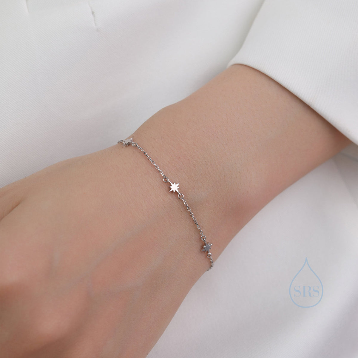 Starburst Bracelet/Necklace in Sterling Silver, North Star Bracelet/ Necklace, Sunburst/Star Bracelet/ Necklace, Star Motif