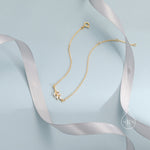 Green CZ Olive Leaf Motif Bracelet