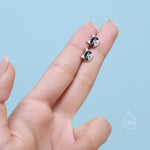 Sterling Silver Tuxedo Cat Enamel Stud Earrings, Silver Cat Earrings, Black and White Cat Earrings, Tiny Cat Stud, Cute Kitty Stud Earrings