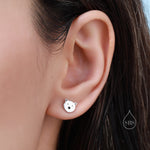 Sterling Silver Polar Bear Stud Earrings, Silver Polar Bear Earrings, Bear Earrings, Tiny Polar Bear Stud, Cute Polar Bear Stud Earrings