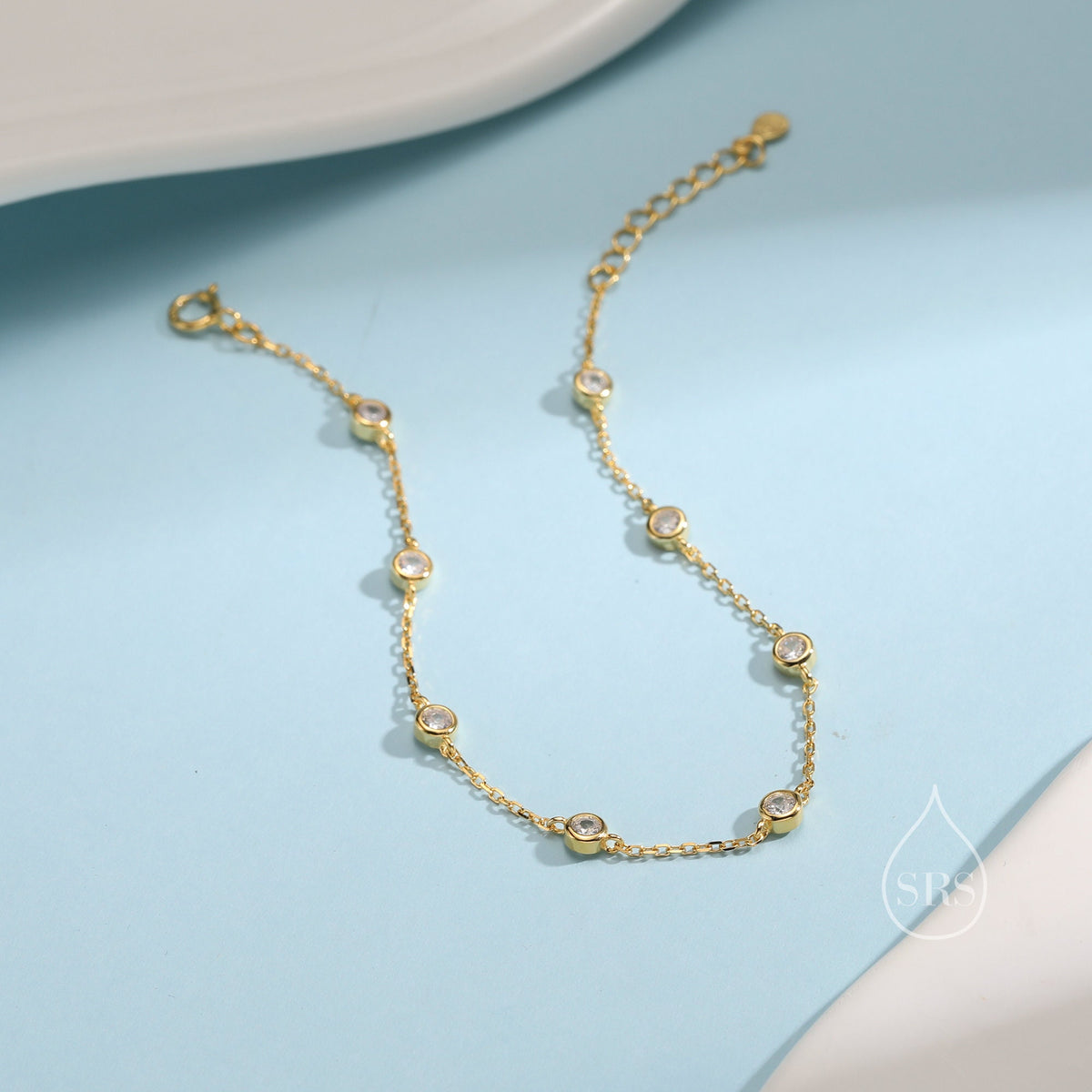 CZ Floating Station Bracelet / Anklet