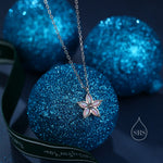 Opal Flower Pendant Necklace in Sterling Silver with Opal, Blue, White or Pink Opal, Opal Necklace, Forget me not Necklace