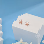 Tiny Starfish Stud Earrings in Sterling Silver, Silver, Gold or Rose Gold, Small Starfish Earrings, Star Fish Earrings, Sea Star Earrings