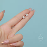 Tiny Little Forget-me-not Flower Stud Earrings in Sterling Silver, Cute Flower Stud, Tiny Flower Earrings, Floral Earrings