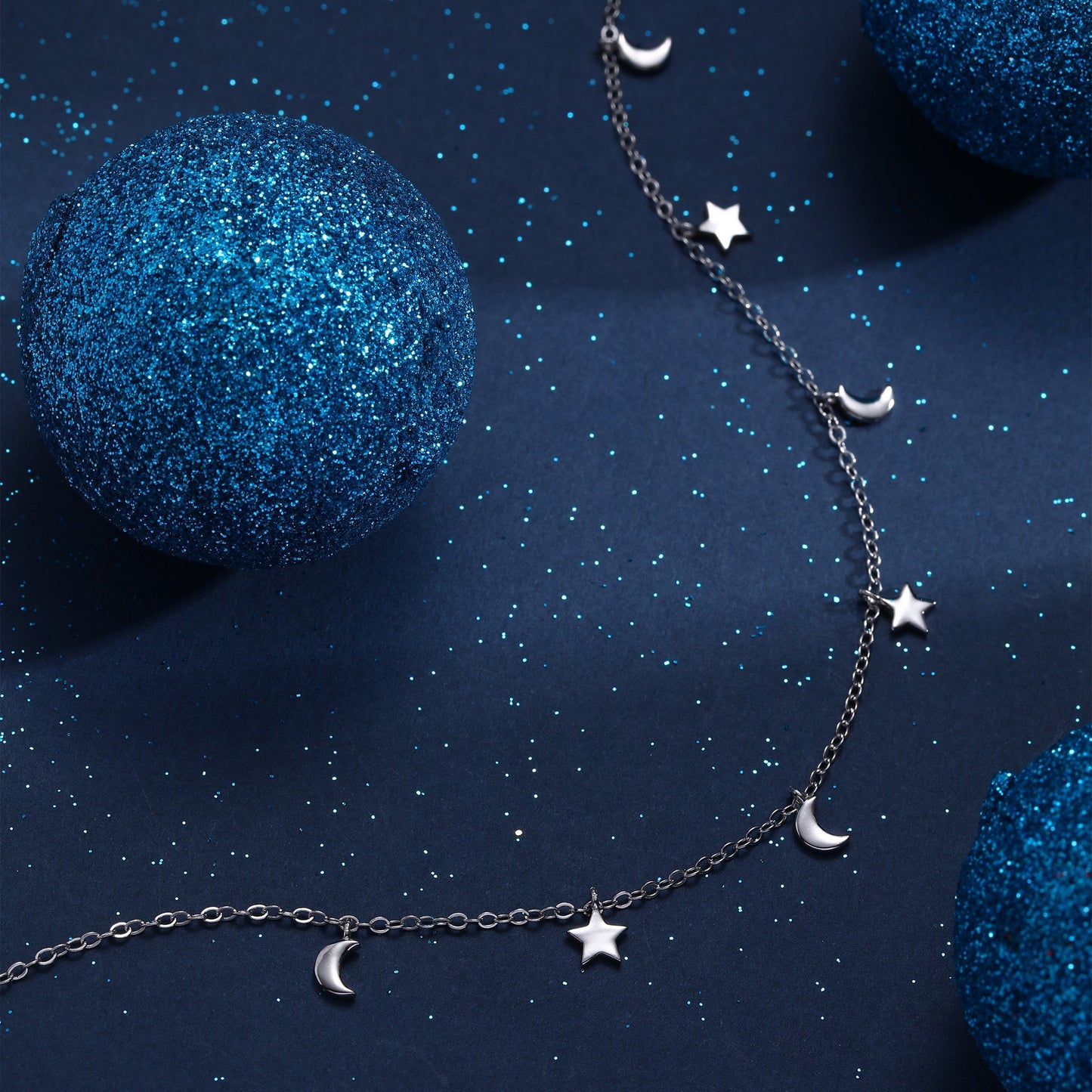 Crescent Moon and Star Charm Necklace in Sterling Silver, Silver or Gold, Star and Moon Necklace, Star Moon Pendant, New Moon Necklace