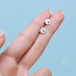 Sterling Silver Polar Bear Stud Earrings, Silver Polar Bear Earrings, Bear Earrings, Tiny Polar Bear Stud, Cute Polar Bear Stud Earrings