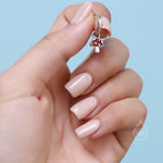 Dangling Mushroom Huggie Hoops in Sterling Silver, Silver or Gold , Mushroom Huggies, Mushroom Earrings, Detachable and Interchangeable