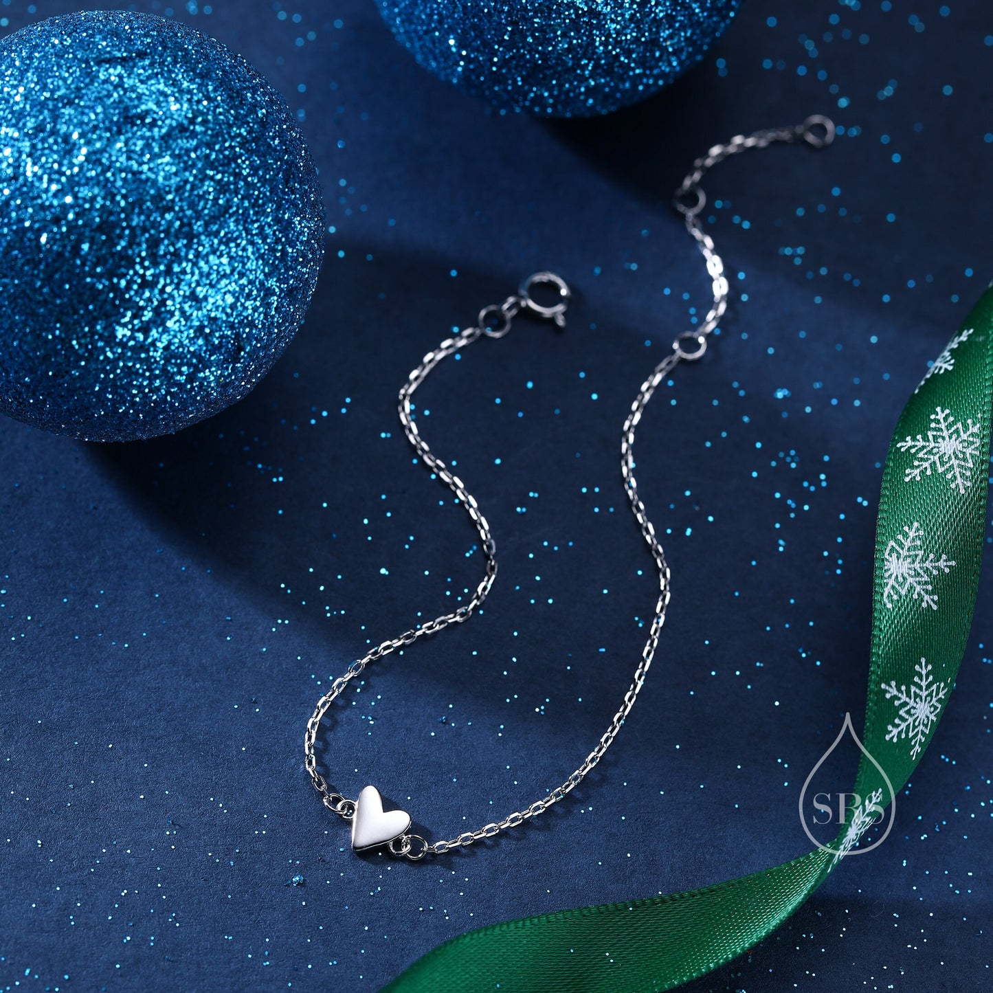 Extra Tiny Heart Bracelet in Sterling Silver, Silver or Gold or Rose Gold, Small Heart Bracelet, Silver Heart Bracelet