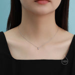 Extra Tiny Double Triangle CZ Pendant Necklace in Sterling Silver, Silver, Gold or Rose Gold, Tiny Geometric CZ Necklace, Arrowhead