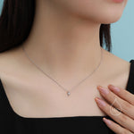 Extra Tiny Double Triangle CZ Pendant Necklace in Sterling Silver, Silver, Gold or Rose Gold, Tiny Geometric CZ Necklace, Arrowhead