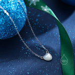 Mother of Pearl Heart Pendant Necklace in Sterling Silver, Silver or Gold or Rose Gold, Natural Mother of Pearl Heart Necklace